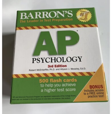 Barron's AP Psychology Flash Cards, 3rd Edition