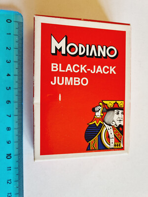 GAME CARDS MODIANO BLACK-JACK JUMBO POKER VINTAGE ORIGINAL PLAYING CARDS NEU