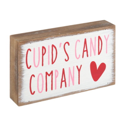 CP Valentines St Patricks Decor - Candy Shenanigan Reversible Sm block Sign