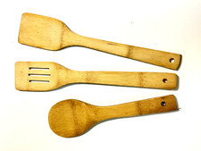 2 paquetes 3 piezas cuchara de bambú espátula juego de mezcla juego de utensilios herramientas de cocina