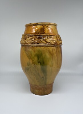 VTG Amalfi Collection Hand Made In Italy Large Ceramic Vase Heavy 11.5  x 7.5 