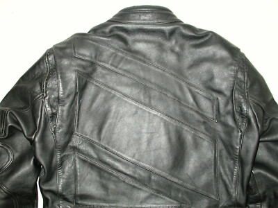 Vintage FIELDSHEER Men's Black Motorcycle Leather Jacket Size:46US