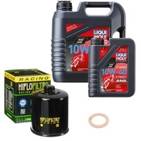 Hiflo ÖLfilter Set LM 10W-40 Race 5L FüR Kawasaki ZZR 1400 F ABS ZXT40EFA Bj.12