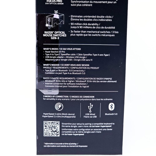 Souris de jeu ergonomique sans fil personnalisable Razer Basilisk V3 Pro RZ01-0462 - Photo 6/11