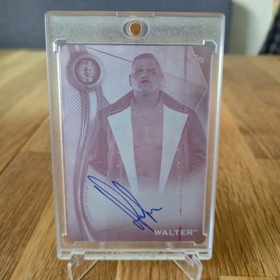 2019 Topps WWE NXT Walter Gunther Magenta Printing Plate Rookie On Card Auto 1/1