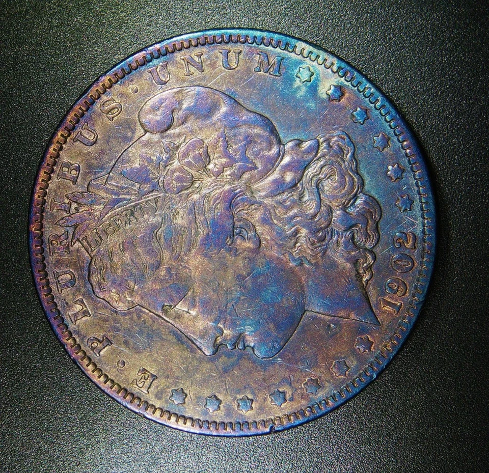 TONED 1902 MORGAN SILVER DOLLAR COLLECTOR GRADE COIN M-816 - Image 3 of 4