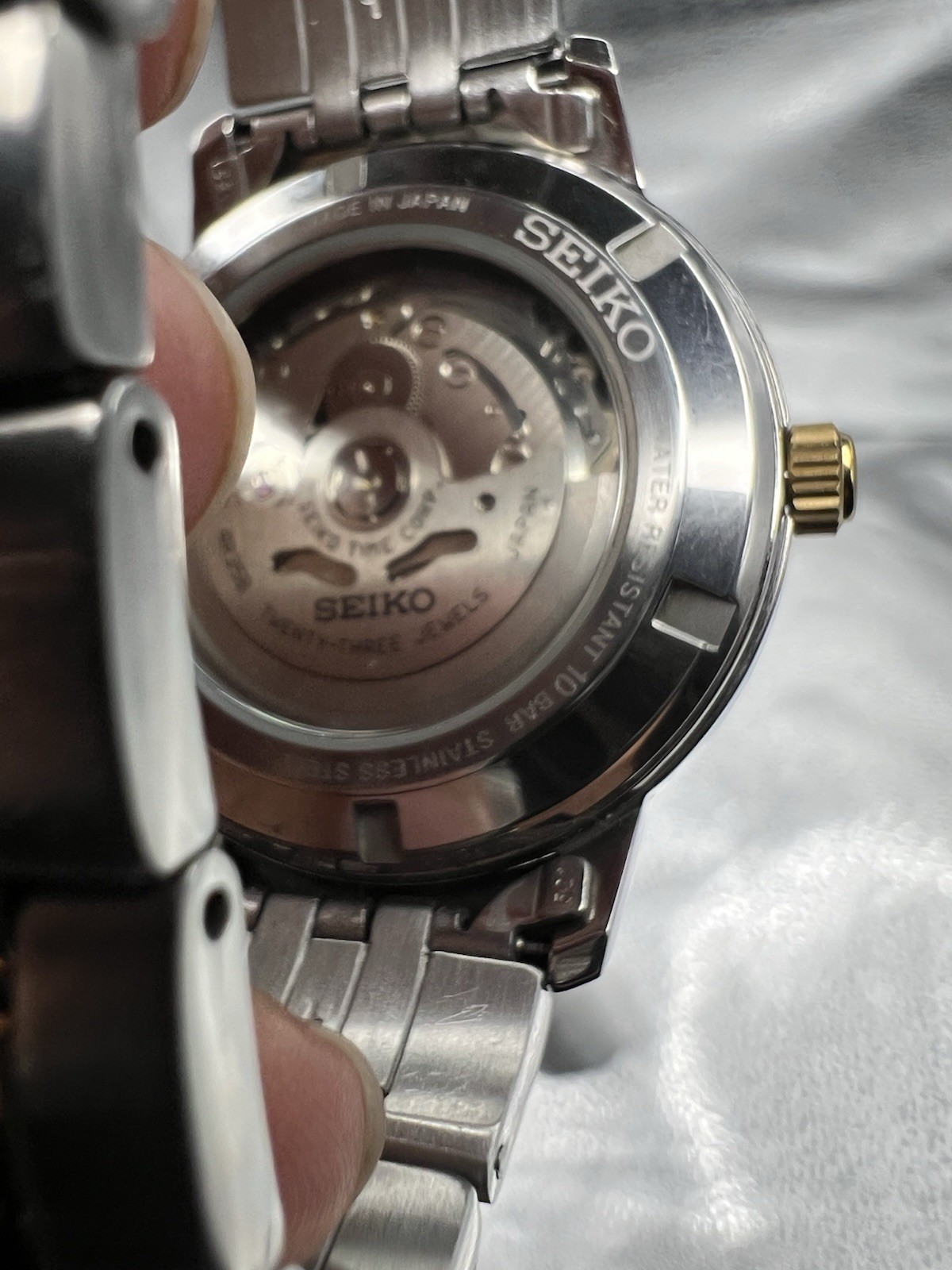 Seiko Mens Essentials Automatic White Sunray Dial… - image 6