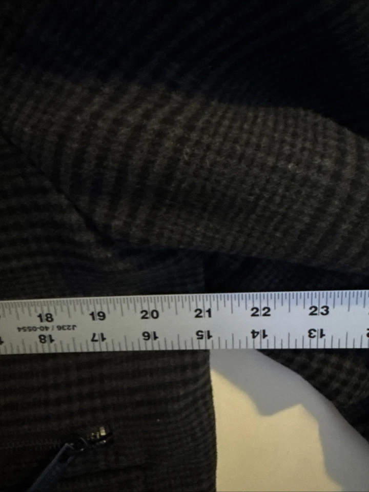 Guess Wool Blend Military Jacket Utility Black & Gray Plaid Men’s Size XL - Image 4 of 4