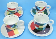 ILLY ART COLLECTION  SET OF 4 CAPPUCCINO CUPS & SAUCERS 2015 EXPO MILANO nwob