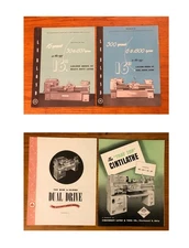 ( 4 )  1947  Le BLOND & CINCINNATI Lathe Brochures  Dual Drive Poster  Oho Tools