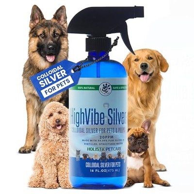 Colloidal Silver for Dogs, Cats, Horses & Birds   20 PPM Wound Care, Hot Spot...
