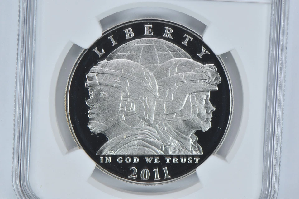 2011-P United States Army Commemorative Silver Dollar PF70 UCAM NGC *5560 - Image 3 of 4