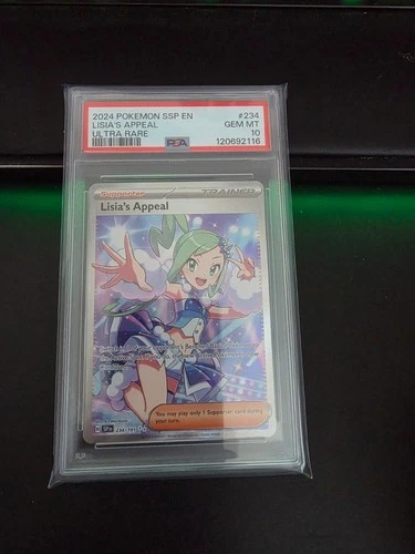 2024 POKEMON SSP EN-SURGING SPARKS ULTRA RARE #234 LISIA'S APPEAL PSA 10