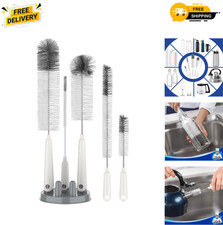 5 Pack Bottle Brush Cleaning Set with Holder - Long Neck, Baby, Water, Tumbler B