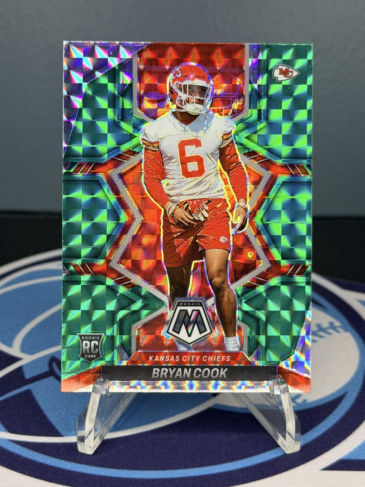 2022 Panini Mosaic Mosaic Green #397 Bryan Cook RC - Kansas City Chiefs