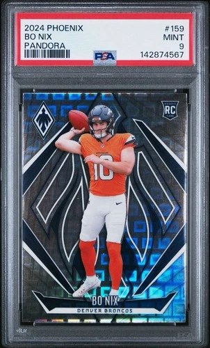 #159 Bo Nix 2024 Panini Phoenix - Pandora PSA 9