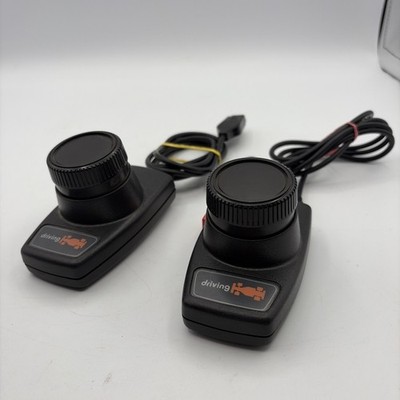 Atari 2600 CX-20 Driving Controller Lot of 2 Wired Black