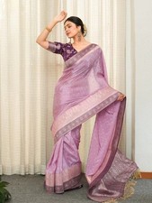 Designer Sari Bollywood Bridal Silk Saree Blouse South Indian Party Wear Saree