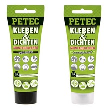 Petec Kleben & Dichten Ecoline Schwarz Transparent 80ml Auswahl