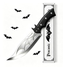 Pracaniz Gothic Bat Kitchen Knife - Halloween Goth Cutlery with Bat Design, Stai