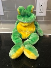 Croaker Frog Plush 15" Frog Hand Puppet Vintage 1980s