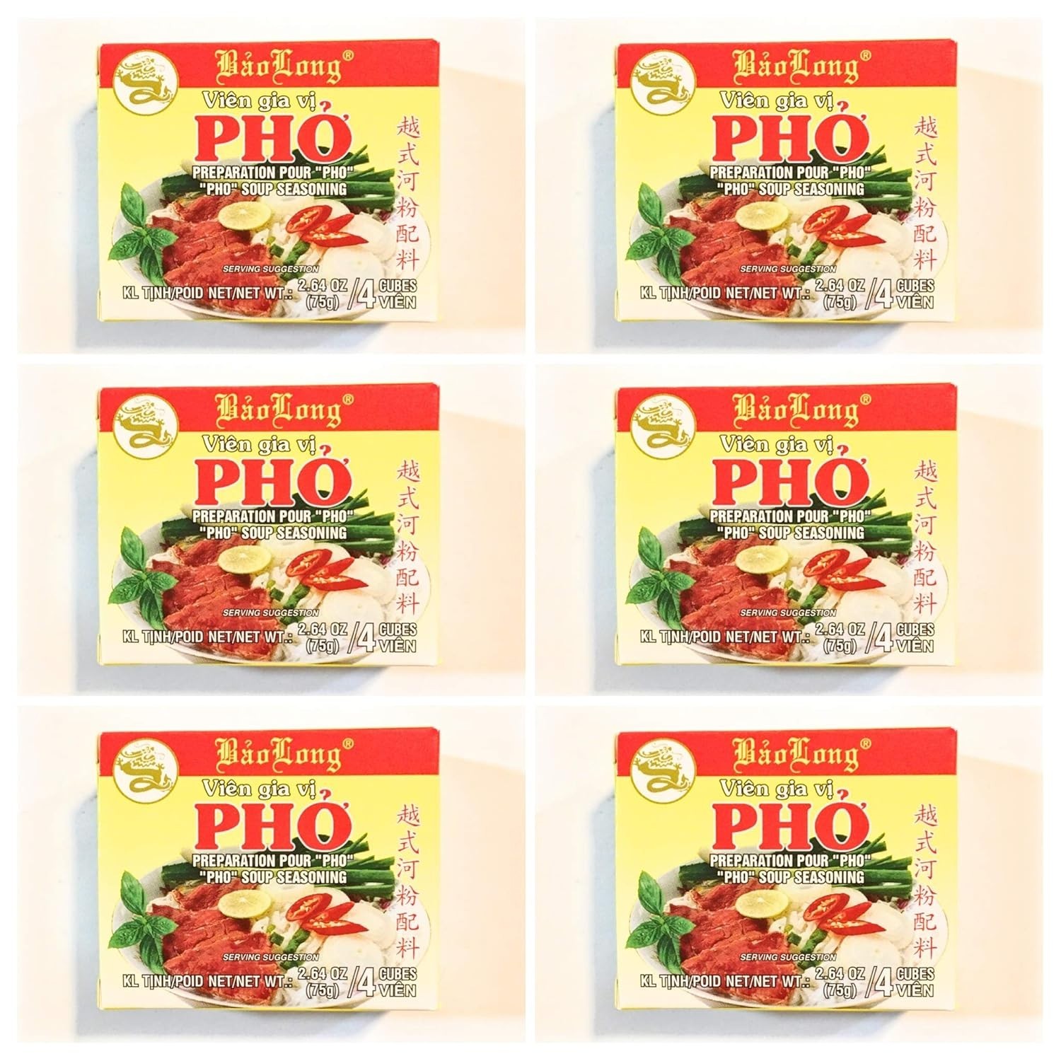 Bao Long Pho Seasoning Beef Cubes Vietnamese Noodle Soup 2.6