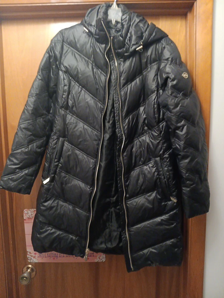 MICHAEL Michael Kors giacca nera lunga con cappuccio M ($360) prezzo al pubblico consigliato usata in ottime condizioni