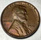 1931-P UNC Lincoln Wheat Penny Cent Philadelphia Mint 1c US Coin - SV385