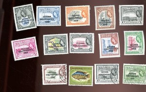 stamps-British Guiana-lot of 14- lot 44