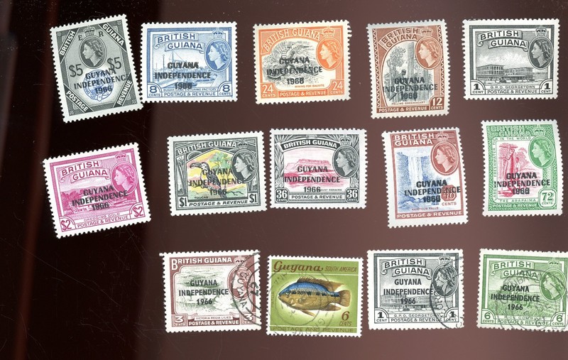 stamps-British Guiana-lot of 14- lot 44