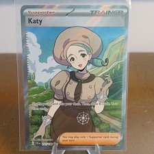 katy pokemon card value 177/198 - Scarlet & Violet - Trainer x4 Set then draw 8 cards.Your turn endsYou may play only 1 Supporter card during your turn. Katy Pokemon Trainer Card 237/198