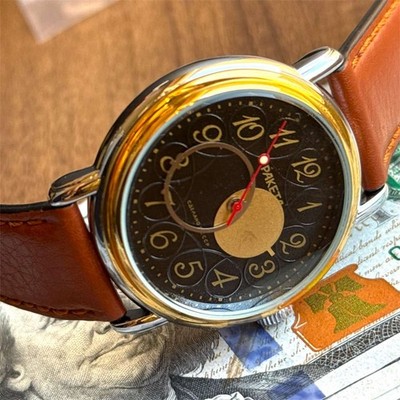 Raketa Copernicus Black Vintage Soviet Mechanical Mens Watch 1990s Sun Dial Rare