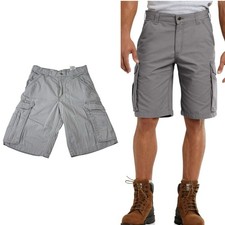 Carhartt Force Tappen Cargo Shorts Gray Sz 30 Relaxed Fit Ripstop 101168 066