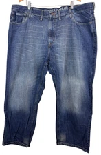 Nautica Jeans Mens 46x30 Blue Dark Wash Big & Tall Straight Leg Relaxed Fit