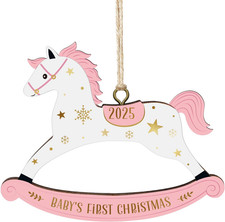 2025 Baby's First Christmas Ornament Wooden Baby Keepsake Tree Decoration