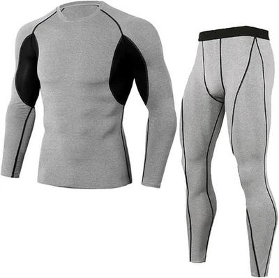 Heat Stoke Kids Thermal Skins Set Long Sleeve Top and Long Johns Leggings, Boys