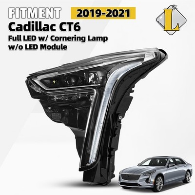 Full LED Headlight For 2019-2022 Cadillac CT6 w/Cornering Lamp Driver Left Side