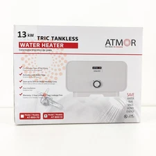 Atmor Electric Tankless Water Heater 13000 Watts Pressure Relief AT-800-13 NEW