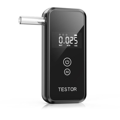 Tragbarer digitaler Alkoholtester für BAC-Tests mit 8 wiederverwendbaren Mundst