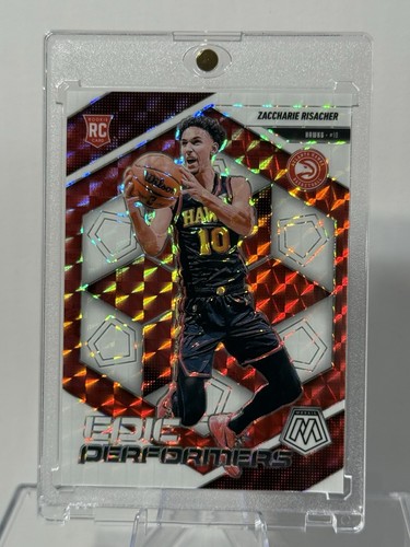 Zaccharie Risacher 2024-25 Mosaic Epic Performers White Fluorescent Prizm RC /30