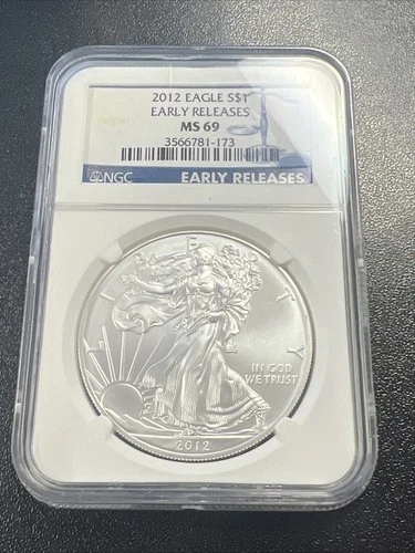 2012 American Silver Eagle - NGC MS 69 / Early Releases / Beautiful -No Reserve!