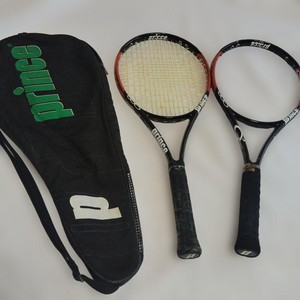 Paire De Raquettes De Squash Prince O3 Silver - Cadre O-port - Occasion Bon état