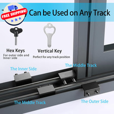 Sliding Window Locks  Key   Adjustable, Vertical  Horizontal, Black or Silver