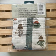  NIB Little Unicorn Cotton Muslin Baby Quilt In Prickle Pots 30in 40in Cacti