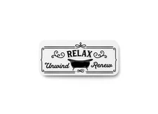 Unwind and Renew Bathroom Sign – Funny Humor Wall Decor for Home and Office