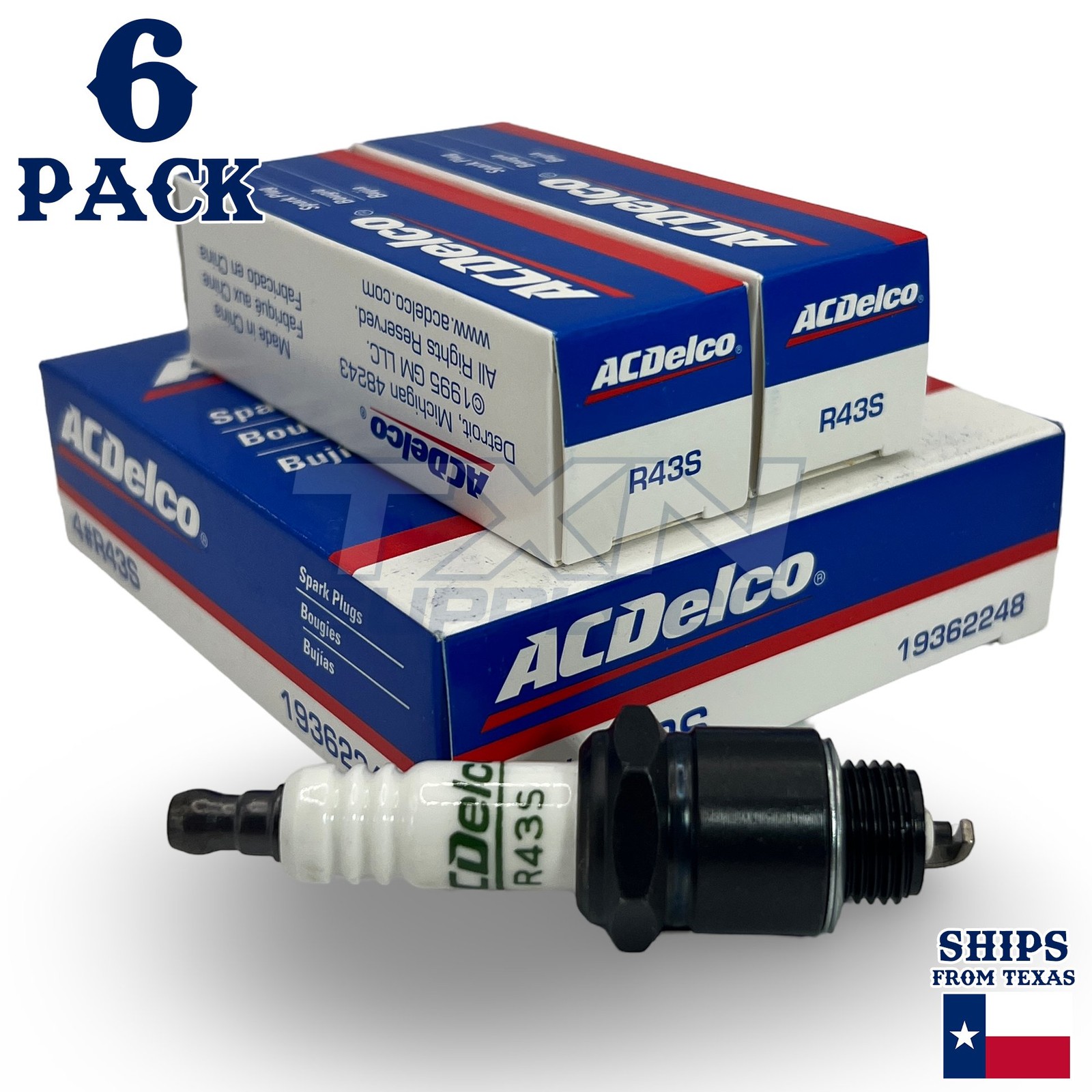 6 Pack Genuine GM ACDelco Spark Plugs R43S