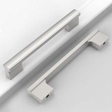 12 Pack Brushed Satin Nickel 5 Inch 128mm Hole Center Kitchen Cabinet Handle...