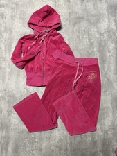 Vintage Juicy Couture Tracksuit Matching Set Pink Medium Jacket Pants Logo