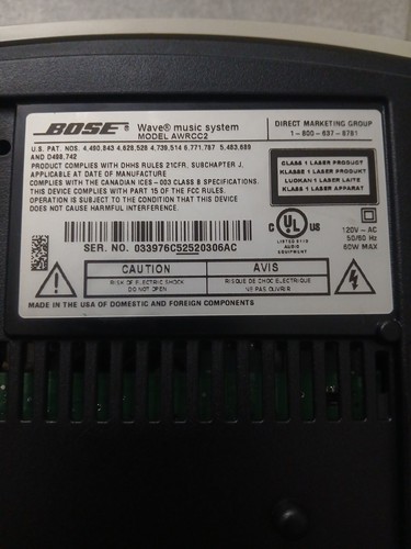 BOSE AWRCC2 radio music system ***READ*** PARTS ONLY  - Picture 8 of 16