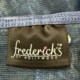 Vintage Fredericks Of Hollywood Sheer Lingerie Womens Large Blue Sparkle Fairy 